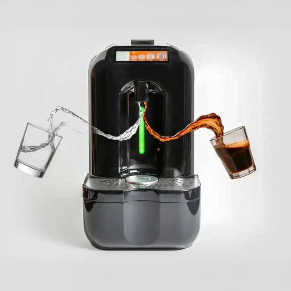 Самонаполняющаяся кофеварка, которая дистиллирует воду из воздуха. Kara Pod